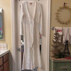 Show Me Your MuMu White Sequin Dress
